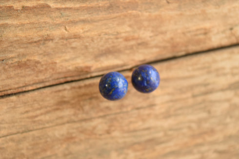 Lapis Lazuli Ball Earrings